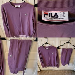 Purple Fila track suit (size medium)
